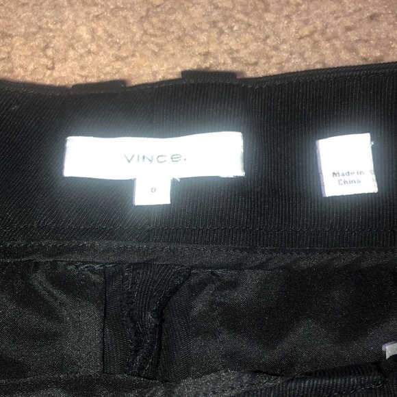 VINCE. Crop Cotton Utility Cuffed Cargo Pant Black 0 - Picture 14 of 15